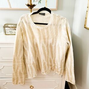 WOODEN SHIPS TIGER SWEATER CREAM ONE SIZE FITS ALL